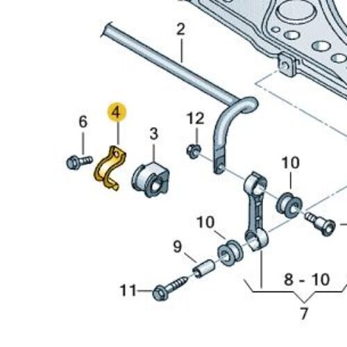 Front Anti Roll Bar Bush Clamp