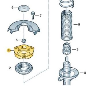 Front Suspension Top Mount – 1K0 412 331 B